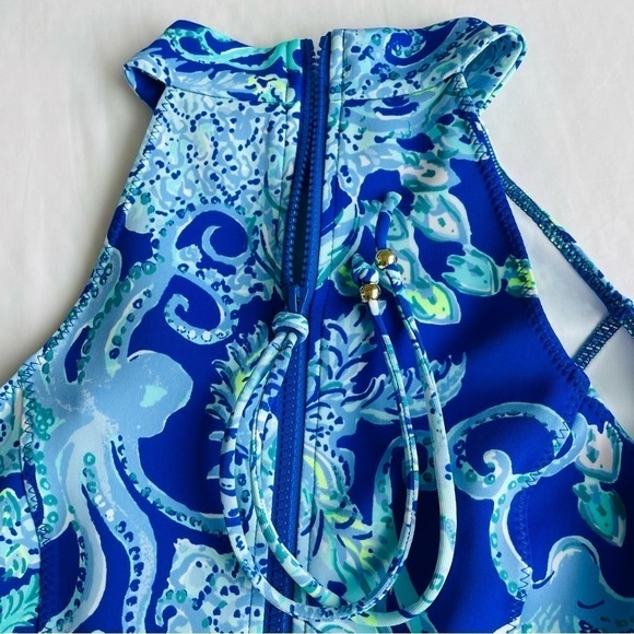 ❤️ LILLY PULITZER Krista scuba Shift Dress In Blue Current Sea Sirens K7 - Picture 7 of 8